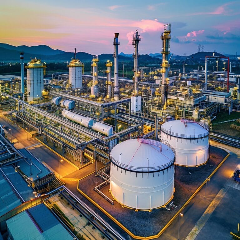 Aerial View of Industrial Refinery