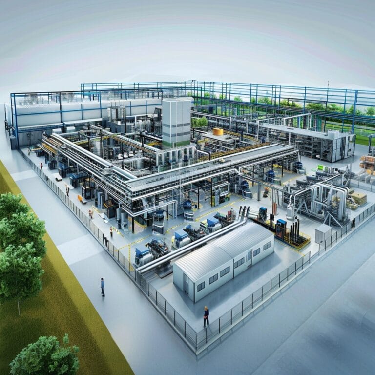 Detailed 3D Visualization of a Manufacturing Facility