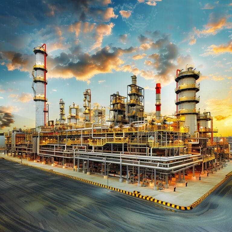 Detailed 3D Visualization of a Petrochemical Plant