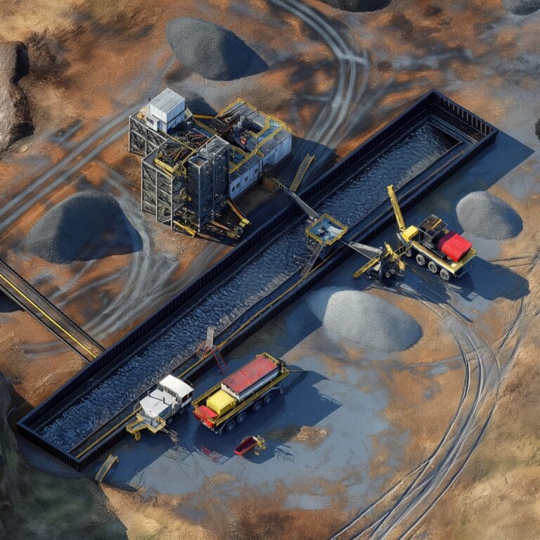 bird eye view of excavation site
