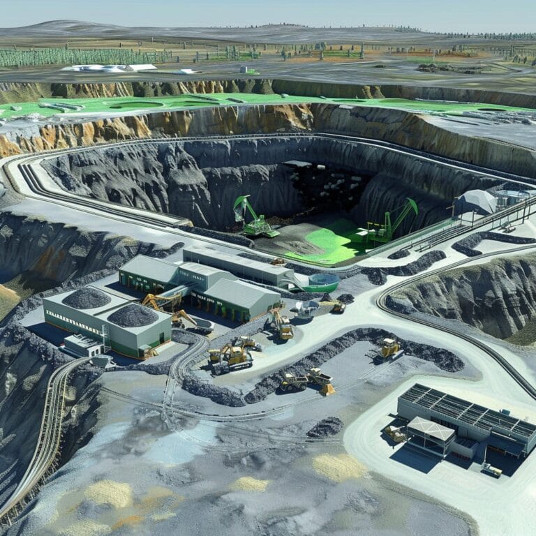 mining and resource extraction site aerial view